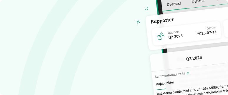 Nu kan AI sammanfatta kvartalsrapporterna åt dig En bild på en vy i avanzaappen som visar hur ai-sammanfattningarna ser ut i appen.
